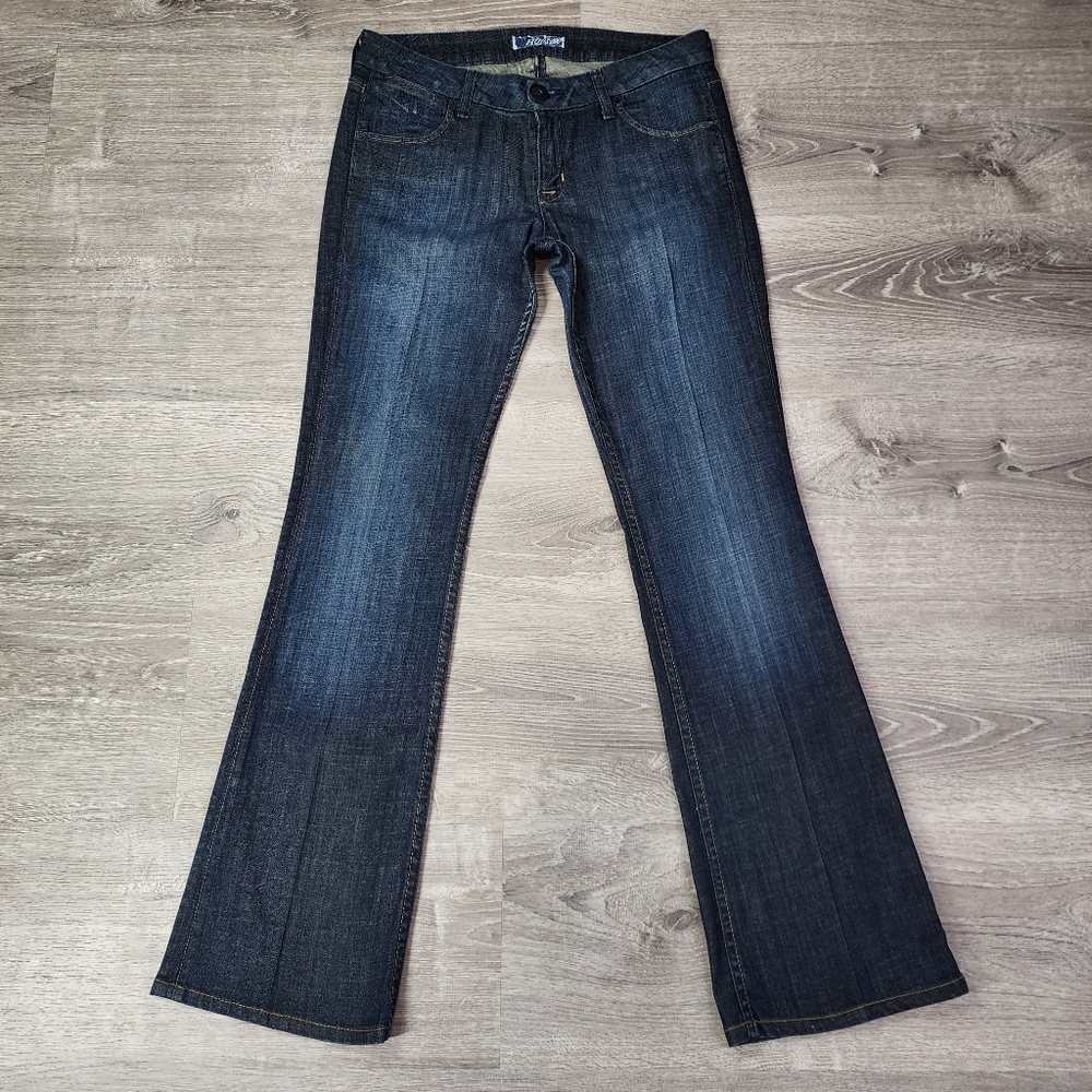 HUDSON Dark Indigo Wash Denim Flare Leg Jeans 30